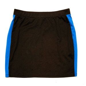 Black Skirt Brown Electric Blue Stripes